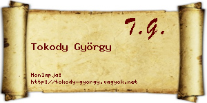 Tokody György névjegykártya