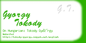 gyorgy tokody business card